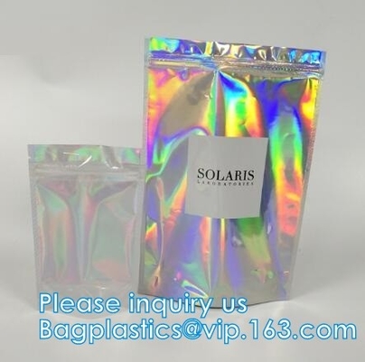 Bolsos de Mylar de la hoja, bolsos de la bolsa de la hoja, bolsos multifuncionales del almacenamiento, reutilizable, reciclable, que se puede volver a sellar