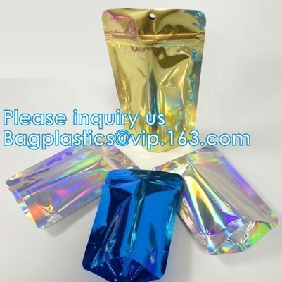 Bolsos de Mylar de la hoja, bolsos de la bolsa de la hoja, bolsos multifuncionales del almacenamiento, reutilizable, reciclable, que se puede volver a sellar