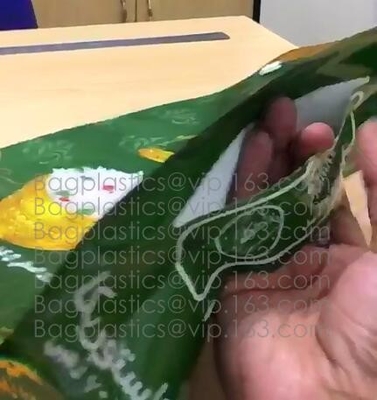 Bolsos del arroz de la manija, bolsas prácticas de las comidas de animal doméstico, paquete enorme, bolsos de la bolsa del resbalador con el portador de la manija