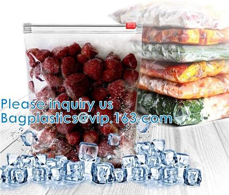 Coloqúese encima de bolsa con el cierre de la diapositiva, bolsos Zip lockk que se puede volver a sellar de Mylar, lacre de la cremallera, sello del apretón, cerradura del sello de la diapositiva