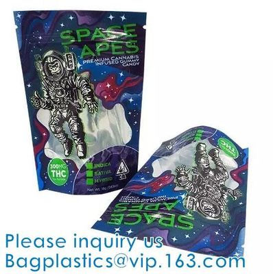 Bolsa autoadhesiva de la cremallera, bolsos que se puede volver a sellar de la prueba del olor, prenda impermeable del cierre superior de cremallera, almacenamiento de la comida, Zip lockk resistente