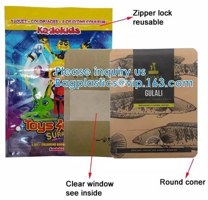 Bolsa autoadhesiva de la cremallera, bolsos que se puede volver a sellar de la prueba del olor, prenda impermeable del cierre superior de cremallera, almacenamiento de la comida, Zip lockk resistente