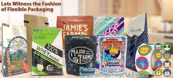 Bolsa autoadhesiva de la cremallera, bolsos que se puede volver a sellar de la prueba del olor, prenda impermeable del cierre superior de cremallera, almacenamiento de la comida, Zip lockk resistente