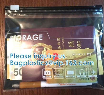 El bolso sellado resbalador, refrigeró el bolso, bolso sellado cremallera, bolsos de la píldora de la medicina, bolsos del pasaporte, bolsos del fichero de documento