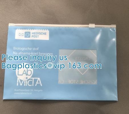 El bolso sellado resbalador, refrigeró el bolso, bolso sellado cremallera, bolsos de la píldora de la medicina, bolsos del pasaporte, bolsos del fichero de documento
