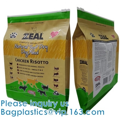 Logo Recycled Pouches de encargo, cremalleras de la diapositiva se cierra, embalaje del alimento para animales de la comida de perro de Mylar del escudete, bolsa inferior plana