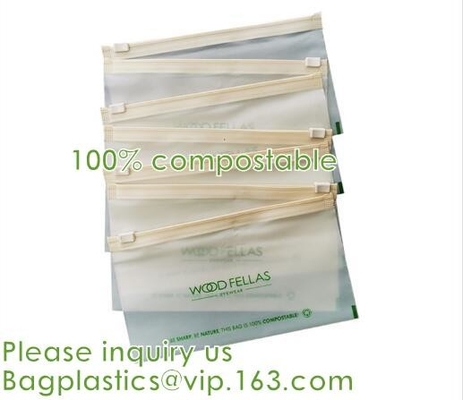 Empaquetado appreal biodegradable, ropa interior abonable de la cremallera del almidón de maíz del Pla, ropa, piel, ropa