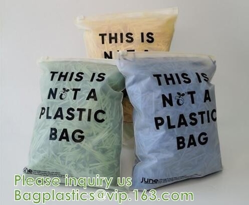 Empaquetado appreal biodegradable, ropa interior abonable de la cremallera del almidón de maíz del Pla, ropa, piel, ropa