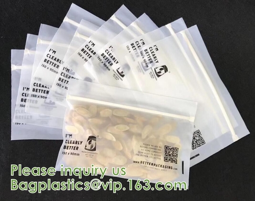 Empaquetado appreal biodegradable, ropa interior abonable de la cremallera del almidón de maíz del Pla, ropa, piel, ropa