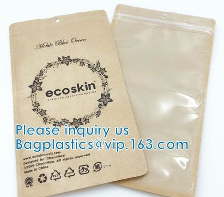 Levántese la bolsa con el Zip lockk que se puede volver a sellar y la ventana clara, lámina de mylar multiusos, tamaño pequeño, de aluminio