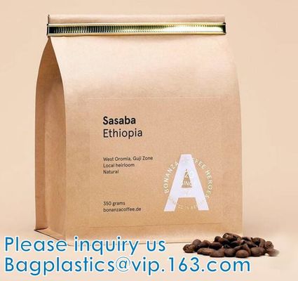 Bolsa del papel de Kraft, bolsos de la prueba del olor, prenda impermeable para el almacenamiento de la comida, Zip lockk resistente del cierre superior de cremallera, termosoldable