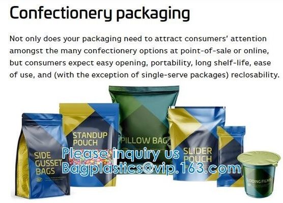 Bolsa del papel de Kraft, bolsos de la prueba del olor, prenda impermeable para el almacenamiento de la comida, Zip lockk resistente del cierre superior de cremallera, termosoldable