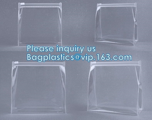 La bolsa transparente personalizada diaria portátil de la cremallera del Pvc del diseño empaqueta el bolso cosmético del embrague de cuero
