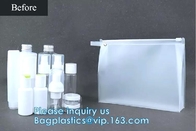 El almacenamiento en botella transparente de las necesidades diarias del cuarto de baño de los cosméticos de los productos para el cuidado de la piel empaqueta bolsos cosméticos