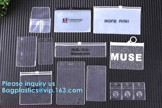 El PVC de encargo de Logo Printing heló la bolsa Zip lockk de la cremallera del resbalador del bolso del envase de plástico de la ropa del traje de baño