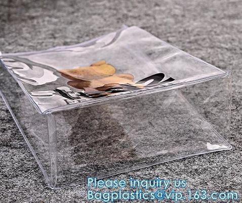 El PVC de encargo de Logo Printing heló la bolsa Zip lockk de la cremallera del resbalador del bolso del envase de plástico de la ropa del traje de baño