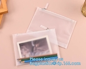 PVC modificado para requisitos particulares biodegradable Matte Accessories Plastic Packaging Bag, bolsa de la joyería con el bolso de la cremallera