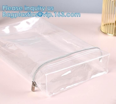 Bolso del almacenamiento de la ropa, organizador With Reinforced Handle, bolsos del almacenamiento del vinilo, cremalleras duales, totalizadores de mudanza del maquillaje
