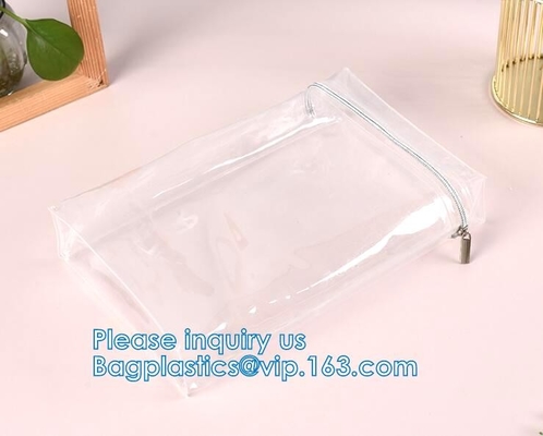 Bolso del almacenamiento de la ropa, organizador With Reinforced Handle, bolsos del almacenamiento del vinilo, cremalleras duales, totalizadores de mudanza del maquillaje
