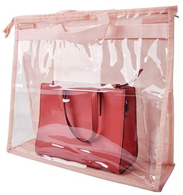 Tamaño multi, bolsos del guardapolvo del almacenamiento del bolso, bolso y monedero, cremallera robusta de Holder With Handle del organizador del PVC