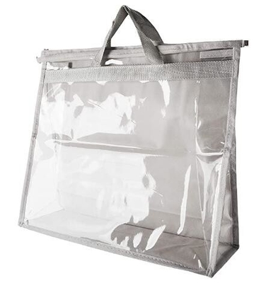 Tamaño multi, bolsos del guardapolvo del almacenamiento del bolso, bolso y monedero, cremallera robusta de Holder With Handle del organizador del PVC
