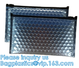 Matte Glossy Holographic Ziplock Bags metálico reutilizable, cremallera cosmética reconectable del resbalador de la bolsa de la burbuja que embala