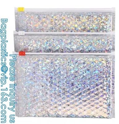 Cerradura rellenada de la cremallera del bolso de burbuja, Matt Mesh Eva Zip lockk Bubble Bag/Eva Zip lockk Bag For Perfume con el logotipo de encargo