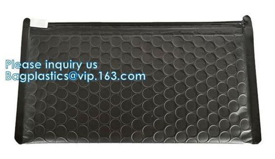 Bolso de empaquetado de envío de la burbuja del trabajo del Zip lockk del aire del resbalador del anuncio publicitario, bolsa rellenada belleza, bolsos de envío, sobres