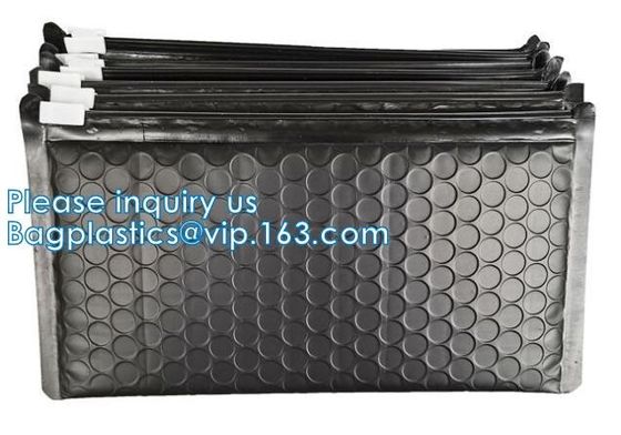 Bolso de empaquetado de envío de la burbuja del trabajo del Zip lockk del aire del resbalador del anuncio publicitario, bolsa rellenada belleza, bolsos de envío, sobres