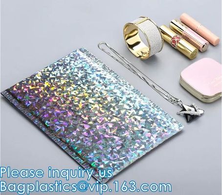 Bolso de empaquetado de envío de la burbuja del trabajo del Zip lockk del aire del resbalador del anuncio publicitario, bolsa rellenada belleza, bolsos de envío, sobres