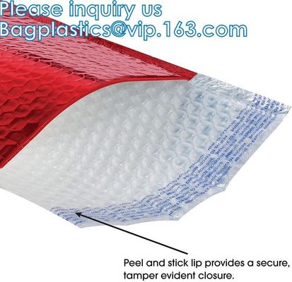 Bolso de empaquetado de envío de la burbuja del trabajo del Zip lockk del aire del resbalador del anuncio publicitario, bolsa rellenada belleza, bolsos de envío, sobres