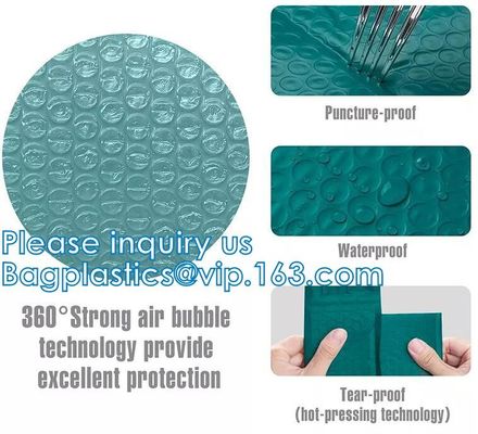 Bolso de empaquetado de envío de la burbuja del trabajo del Zip lockk del aire del resbalador del anuncio publicitario, bolsa rellenada belleza, bolsos de envío, sobres