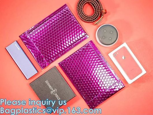 Bolso de empaquetado de envío de la burbuja del trabajo del Zip lockk del aire del resbalador del anuncio publicitario, bolsa rellenada belleza, bolsos de envío, sobres