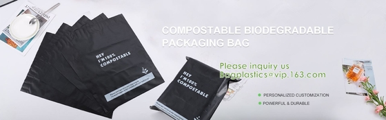 Anuncio publicitario biodegradable, paquete de envío abonable, cremallera del resbalador del almidón de maíz, PLA, PBAT, ropa de la ropa