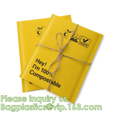 Anuncio publicitario biodegradable, paquete de envío abonable, cremallera del resbalador del almidón de maíz, PLA, PBAT, ropa de la ropa