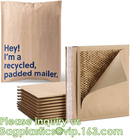 Los sobres acolchados, el 100% reciclaron las fibras biodegradables del papel de Kraft que amortiguaban los sobres acolchados protegidos