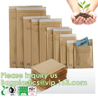 Los sobres acolchados, el 100% reciclaron las fibras biodegradables del papel de Kraft que amortiguaban los sobres acolchados protegidos