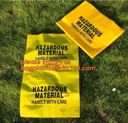 Bolsos del tratamiento del Biohazard, bolsos esterilizados, sacos de basura, sacos inútiles, bolso de los desechos peligrosos con los lazos