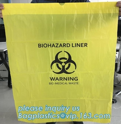 La eliminación de residuos del Biohazard empaqueta el lazo, capacidad del galón, bolsos de basura médicos, resistente de alta temperatura