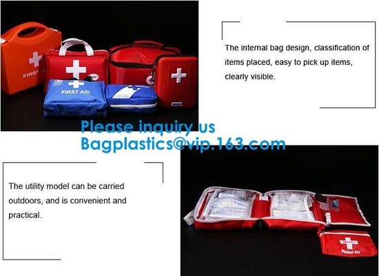 Los bolsos de los primeros auxilios, Kit Bag, bolso médico del almacenamiento, bolsa portátil, medicina de la emergencia, las píldoras prácticas embolsan