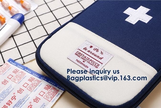 Los bolsos de los primeros auxilios, Kit Bag, bolso médico del almacenamiento, bolsa portátil, medicina de la emergencia, las píldoras prácticas embolsan