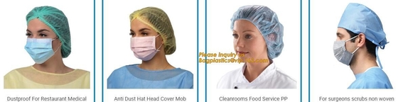 Cubiertas elásticos del casquillo, casquillos principales quirúrgicos disponibles médicos, toca Bouffant no tejida, CASQUILLO neto de la ENFERMERA de pelo