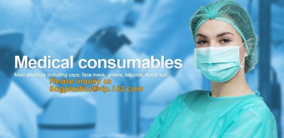 Cubiertas elásticos del casquillo, casquillos principales quirúrgicos disponibles médicos, toca Bouffant no tejida, CASQUILLO neto de la ENFERMERA de pelo