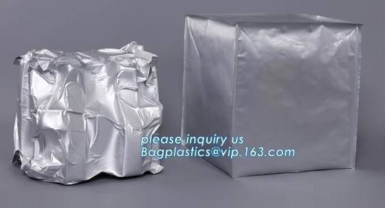 El papel de aluminio, trazador de líneas empaqueta el tipo cúbico trazador de líneas de IBC, almacenamiento No-peligroso de los líquidos, bolso cúbico de Flexi de la forma
