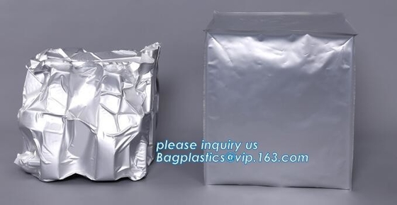 El papel de aluminio, trazador de líneas empaqueta el tipo cúbico trazador de líneas de IBC, almacenamiento No-peligroso de los líquidos, bolso cúbico de Flexi de la forma