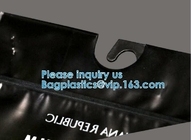 Bolsa de asa de gancho de suspensión compostable biodegradable para ropa interior, bolsa de bikini con asa rígida a presión
