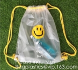 Bolsa de lavandería con cordón biodegradable personalizada, hotel polivinílico impreso con logotipo, bolsa de pertenencia de lavandería de viaje