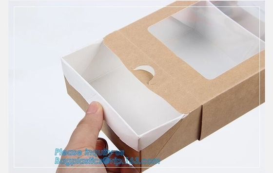 Caja de los tallarines, embalaje disponible de la ensalada, fiambrera de papel de Kraft, fiambrera de papel de encargo disponible de Kraft