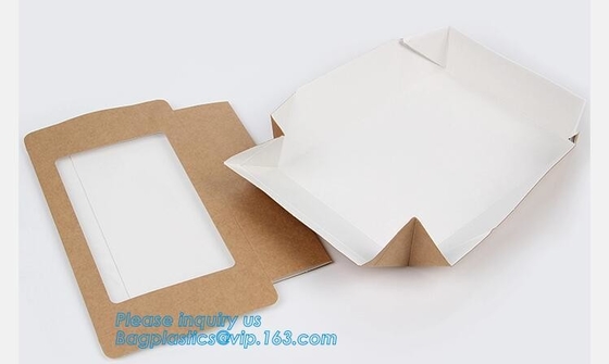 Caja de los tallarines, embalaje disponible de la ensalada, fiambrera de papel de Kraft, fiambrera de papel de encargo disponible de Kraft