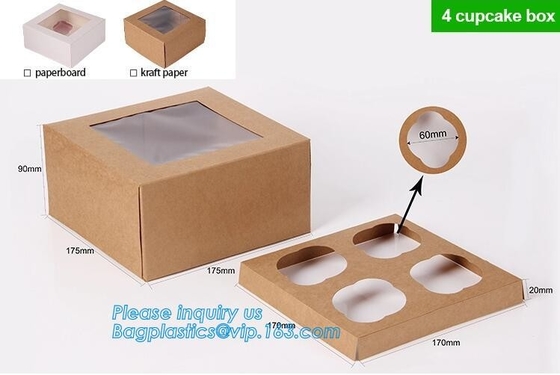 Caja de los tallarines, embalaje disponible de la ensalada, fiambrera de papel de Kraft, fiambrera de papel de encargo disponible de Kraft